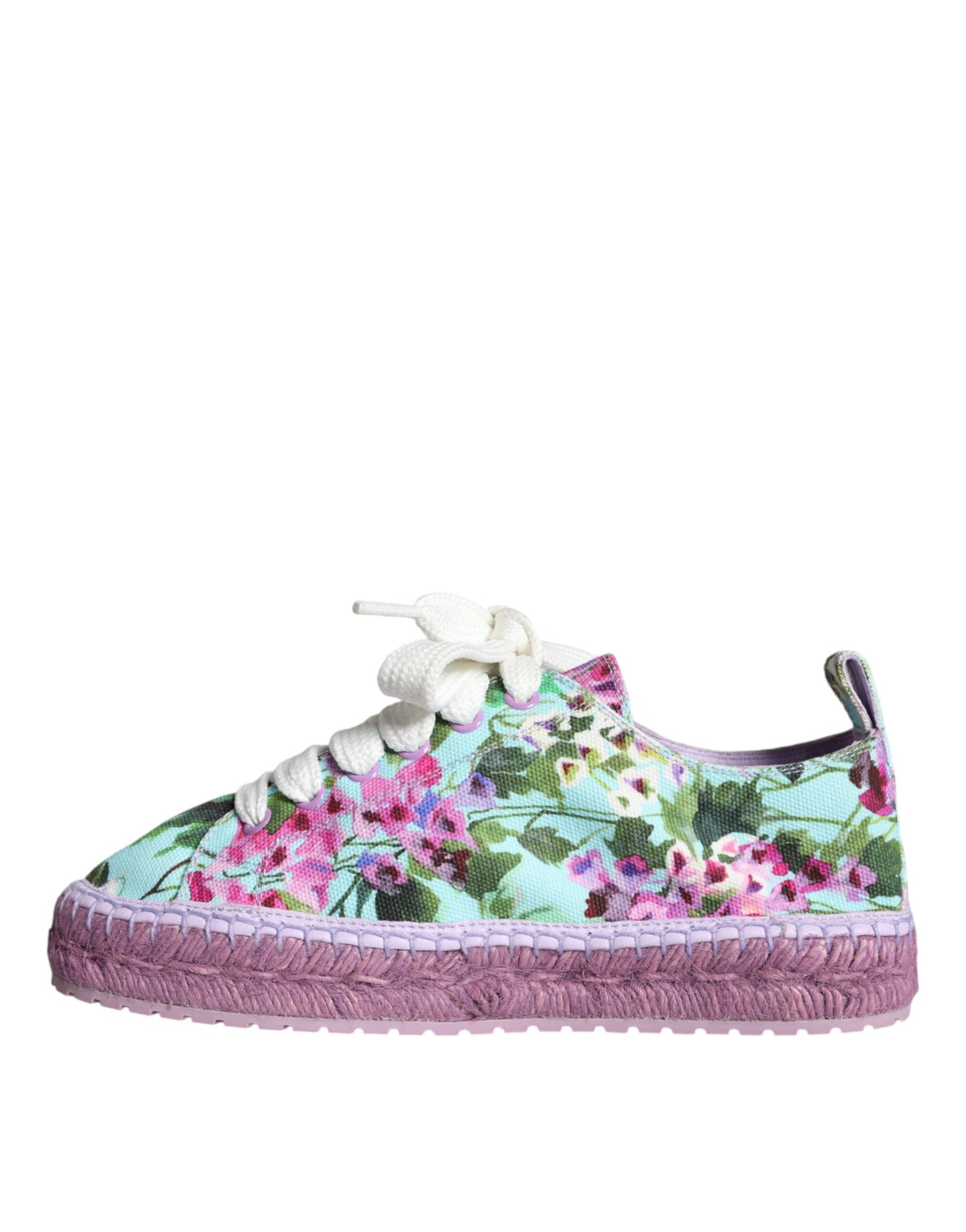 Dolce &amp; Gabbana – Espadrilles-Sneakers aus mehrfarbigem Canvas mit Blumenmuster