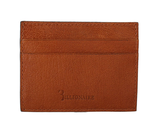 Billionaire Italian Couture – Kartenetui aus braunem Leder