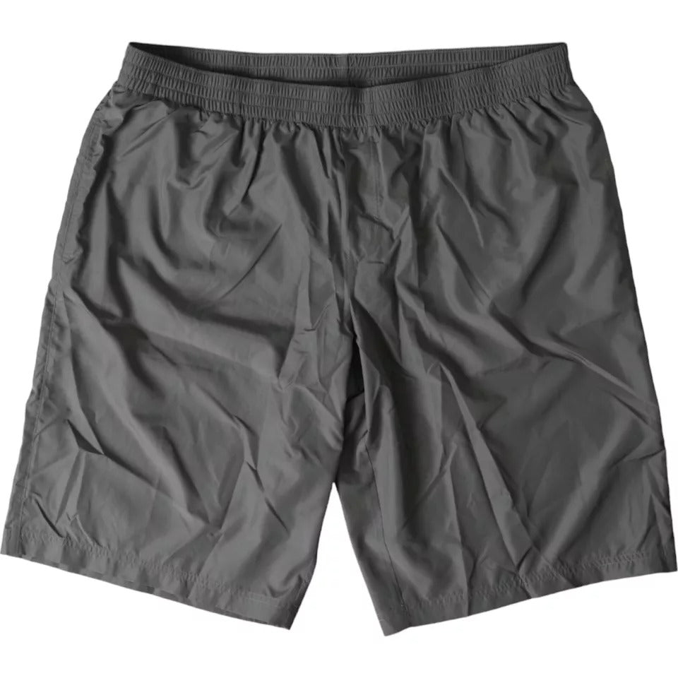 Dolce &amp; Gabbana Dunkelgrau Polyester Beachwear Shorts Bademode Herren
