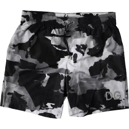 Dolce &amp; Gabbana Multicolor Camouflage DG Logo Beachwear Shorts Bademode
