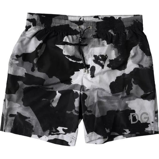 Dolce &amp; Gabbana Multicolor Camouflage DG Logo Beachwear Shorts Bademode