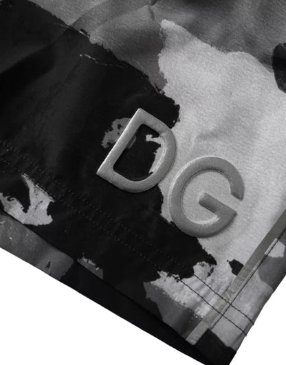 Dolce &amp; Gabbana Multicolor Camouflage DG Logo Beachwear Shorts Bademode