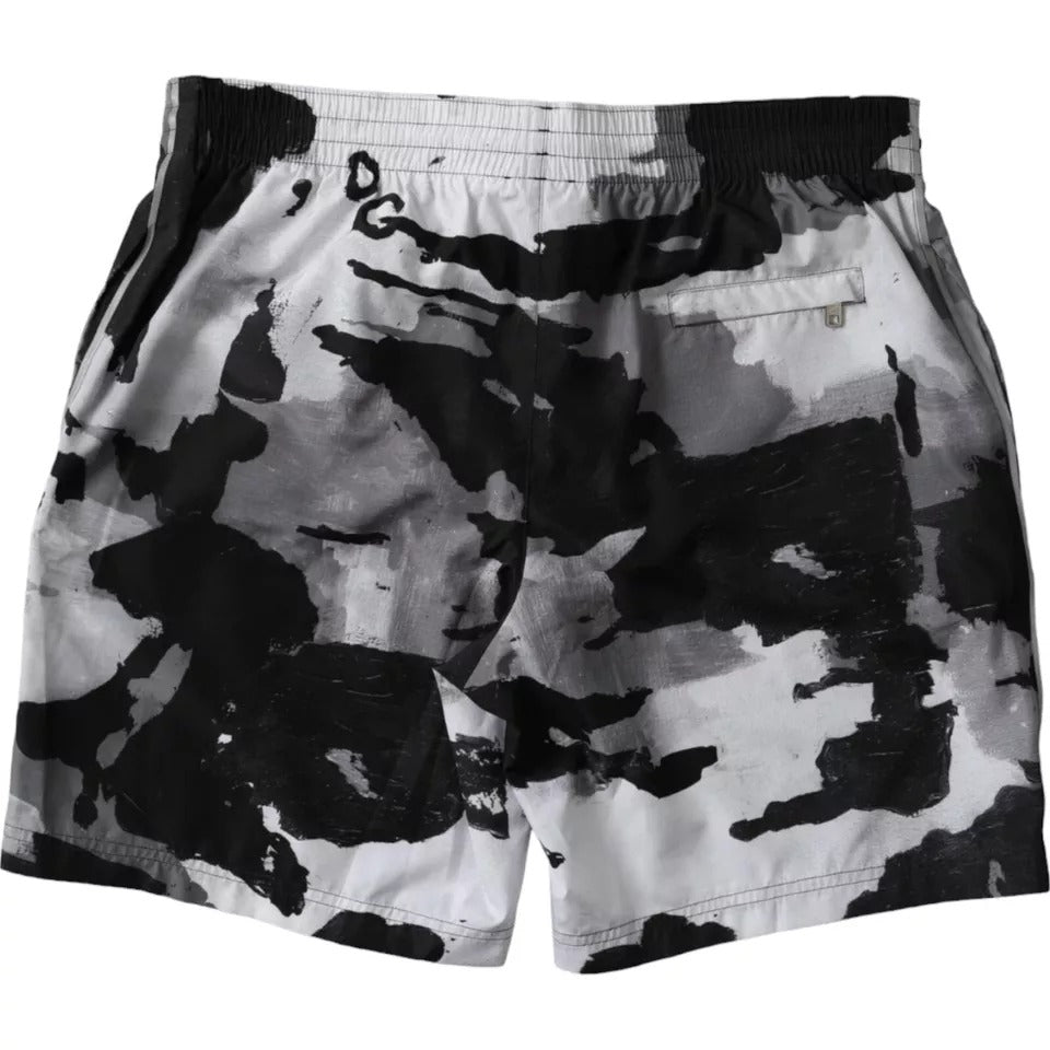 Dolce &amp; Gabbana Multicolor Camouflage DG Logo Beachwear Shorts Bademode