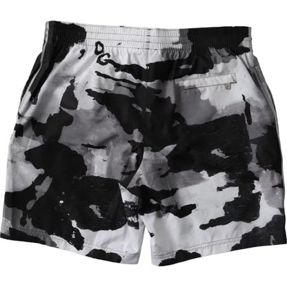 Dolce &amp; Gabbana Multicolor Camouflage DG Logo Beachwear Shorts Bademode