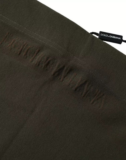 Dolce &amp; Gabbana – Braune Boxershorts aus Baumwollstretch