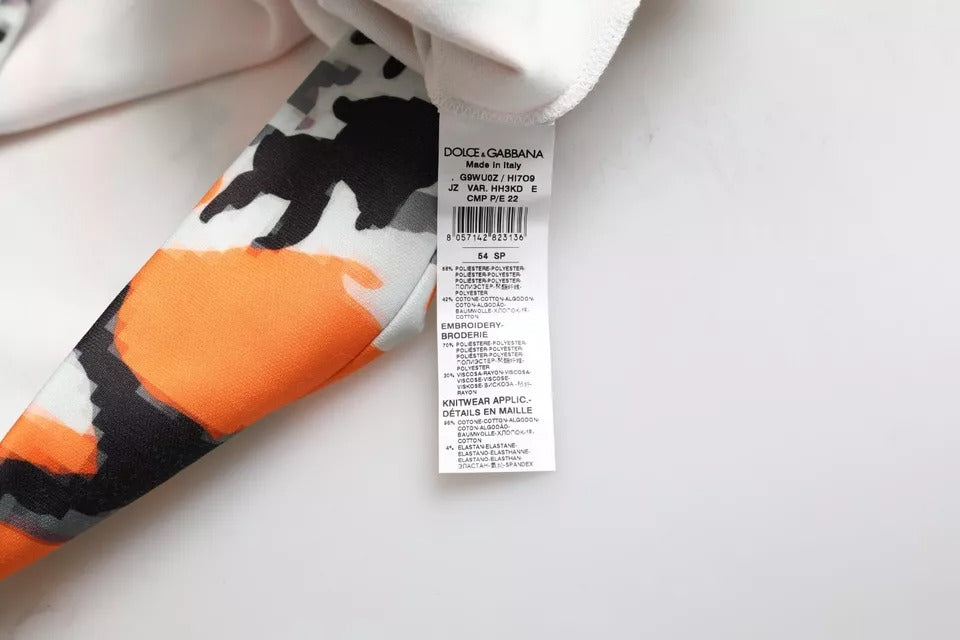 Dolce &amp; Gabbana Mehrfarbiger Camouflage-Pullover mit Rundhalsausschnitt