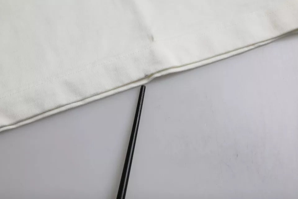 Dolce &amp; Gabbana Weißes T-Shirt aus Baumwolle mit Rundhalsausschnitt „Love &amp; Peace“