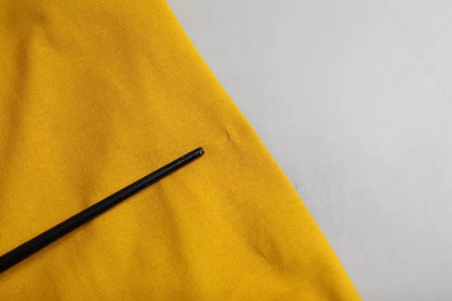 Dolce &amp; Gabbana – Dunkelgelbes T-Shirt aus Baumwolle mit Rundhalsausschnitt und Logo