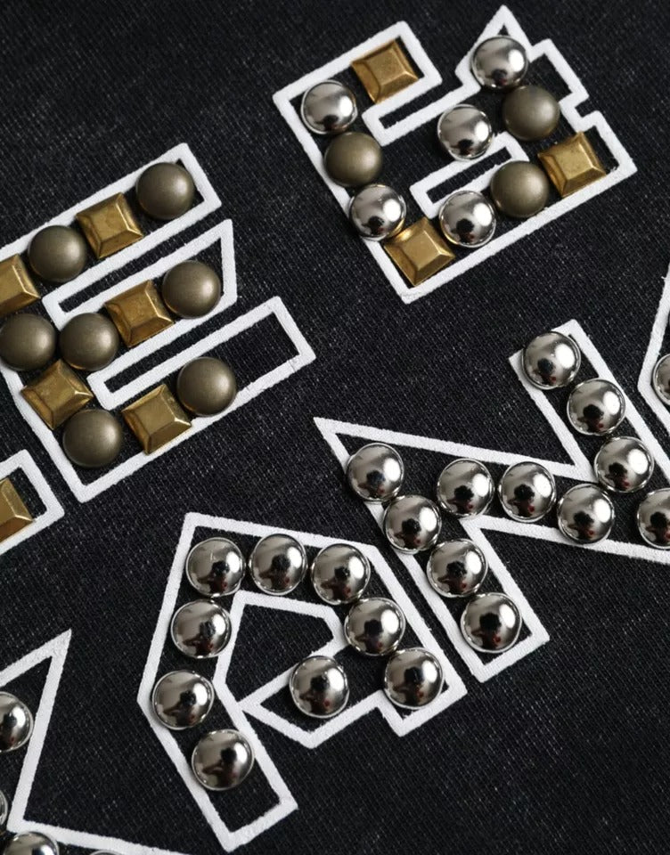 Dolce &amp; Gabbana – Schwarzes Baumwoll-T-Shirt mit Rundhalsausschnitt und Logo-Print für Herren