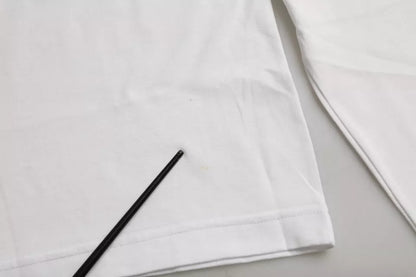 Dolce &amp; Gabbana – Weißes Herren-T-Shirt aus Baumwolle mit rotem Lippen-Print