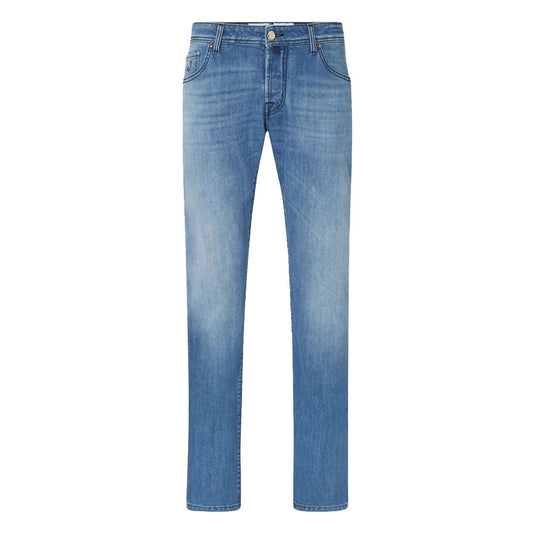 Jacob Cohen Blue Cotton Men Jeans