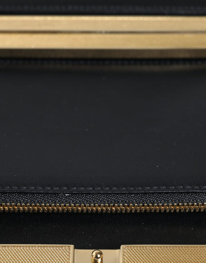 Dolce &amp; Gabbana – Clutch mit mehrfarbigem Blumenmuster und goldenem Rahmen, Abendtasche