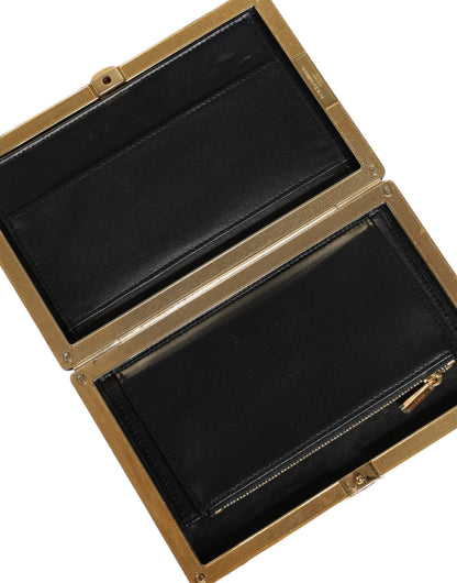 Dolce &amp; Gabbana Roter Samt Goldrahmen Clutch Abend Party Handtasche Tasche