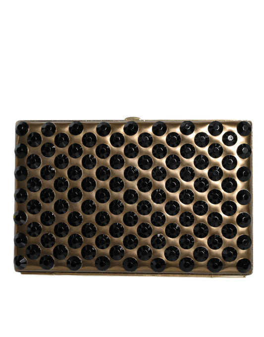 Dolce &amp; Gabbana Gold Crystal Bifold Clutch Abend Party Damen Handtasche Tasche