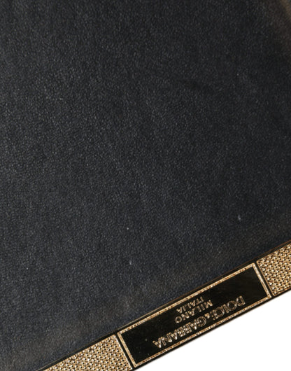 Dolce &amp; Gabbana Gold Crystal Bifold Clutch Abend Party Damen Handtasche Tasche