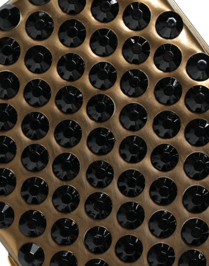 Dolce &amp; Gabbana Gold Crystal Bifold Clutch Abend Party Damen Handtasche Tasche