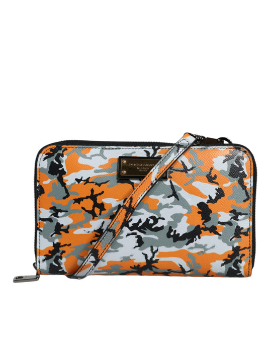 Dolce &amp; Gabbana Mehrfarbige Umhängetasche aus Camouflage-Leder