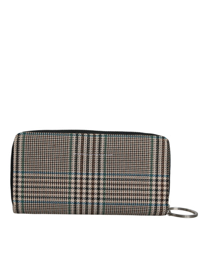 MM6 Maison Margiela – Mehrfarbige Clutch mit Hahnentrittmuster und Rundum-Reißverschluss