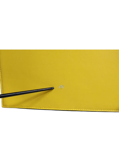 MSGM – Umhängetasche mit Logo aus gelbem Leder