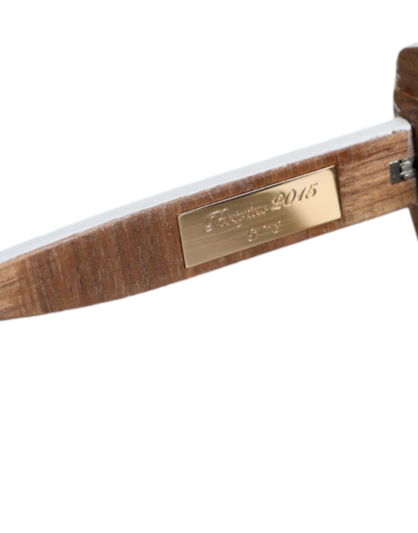 Dolce &amp; Gabbana Sonnenbrille mit mehrfarbigem Holz- und Kristallrahmen aus Messing und handbemaltem Blumenmuster