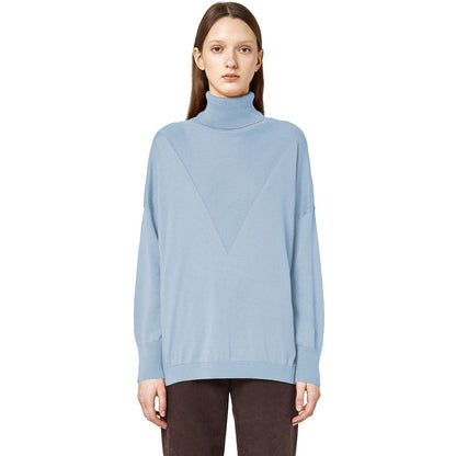 Alpha Studio Hellblauer Seidenpullover für Damen