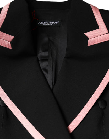 Dolce &amp; Gabbana Schwarzes ärmelloses Jumpsuit-Kleid aus Wollmischung