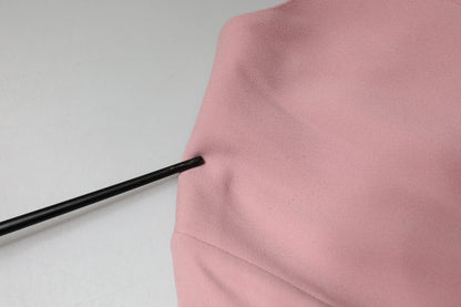 Dolce &amp; Gabbana – A-Linien-Kleid aus Viskose mit 3/4-Ärmeln in Rosa