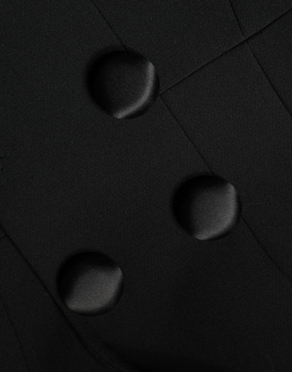 Dolce &amp; Gabbana – Schwarze, zweireihige Trenchcoat-Jacke