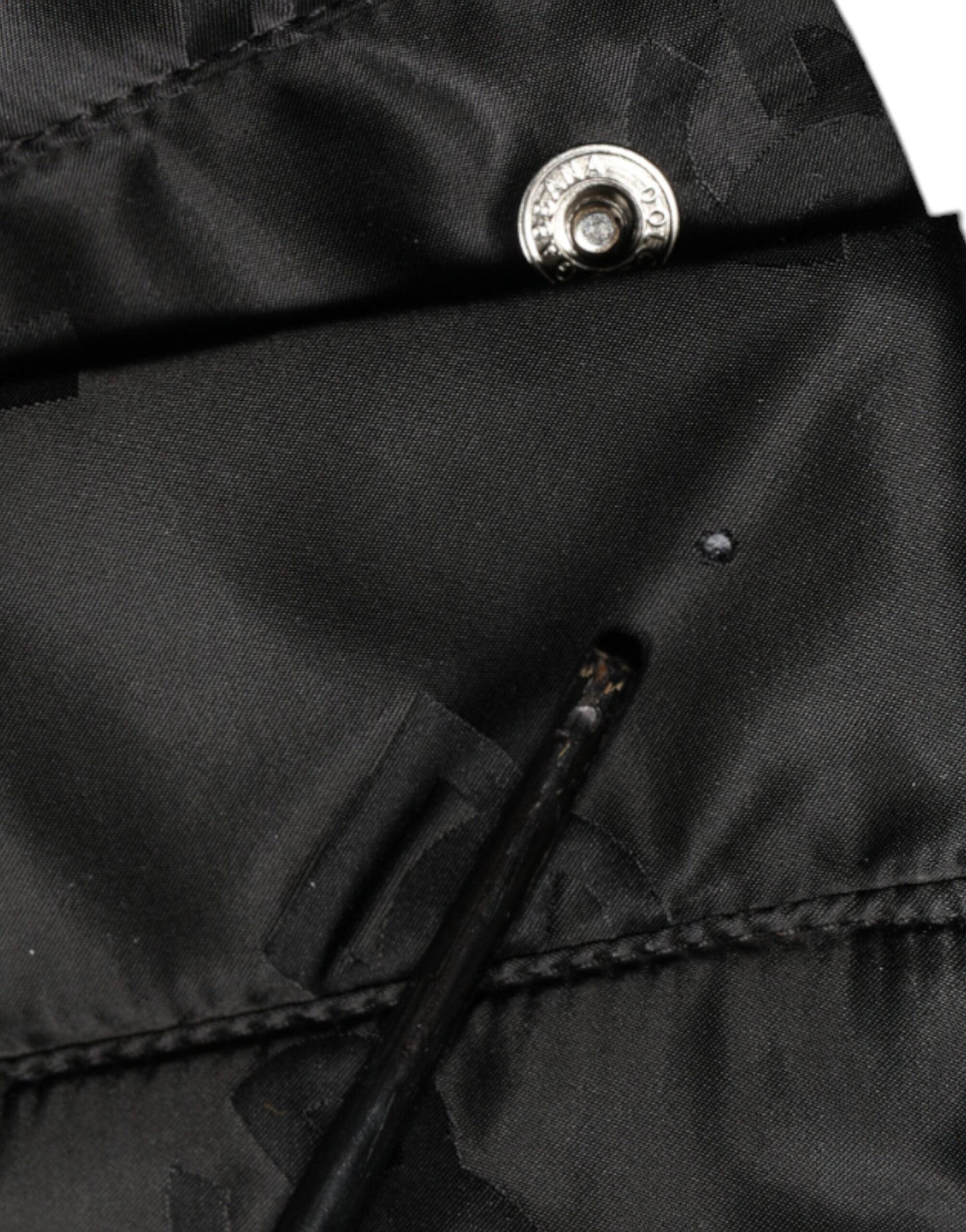 بنطلون نسائي واسع الساق من دولتشي آند غابانا، أسود، مبطن، عالي الخصر