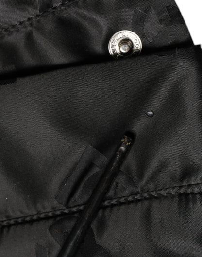 بنطلون نسائي واسع الساق من دولتشي آند غابانا، أسود، مبطن، عالي الخصر