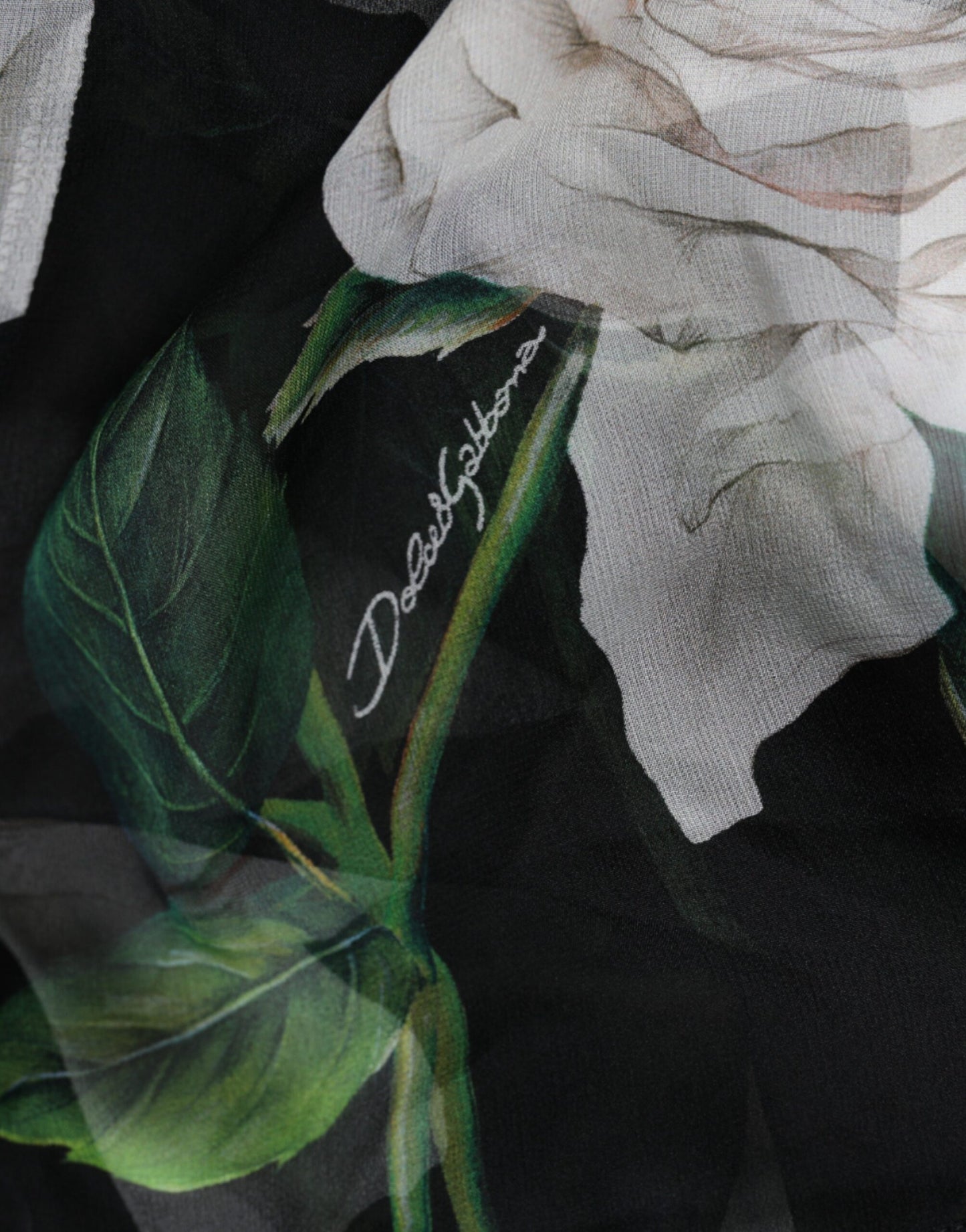 Dolce &amp; Gabbana – Schwarzes Cardigan-Bluse-Top aus Seide mit Blumendruck