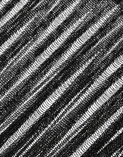 Dolce &amp; Gabbana – Durchsichtiges Oberteil mit langen Ärmeln und schwarzen Streifen