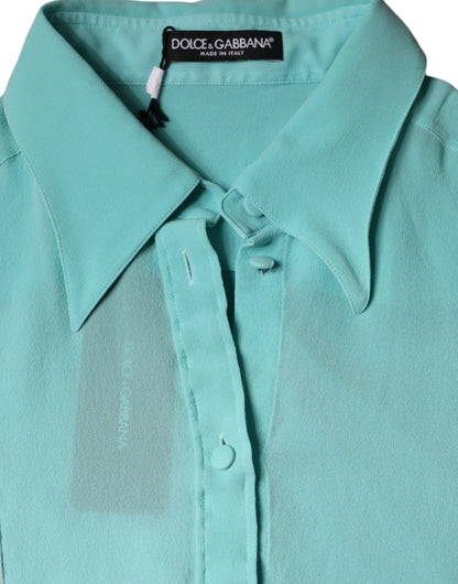 Dolce &amp; Gabbana, mehrfarbiges Blusenoberteil mit langen Ärmeln und Knöpfen