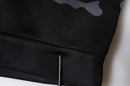 Dolce &amp; Gabbana Schwarzer Camouflage-Sweatshirtpullover mit Rundhalsausschnitt