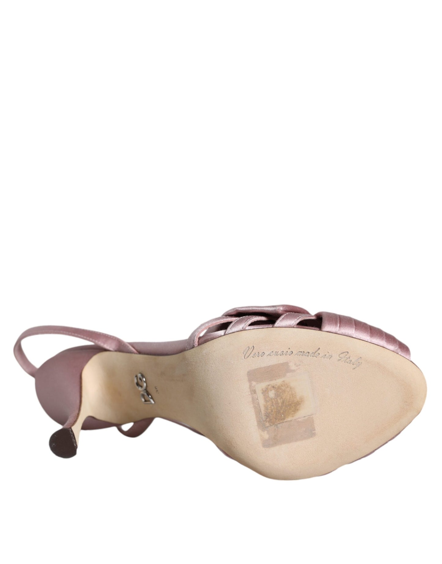 Dolce &amp; Gabbana Pink Keira Crystal Heels Sandalen Schuhe