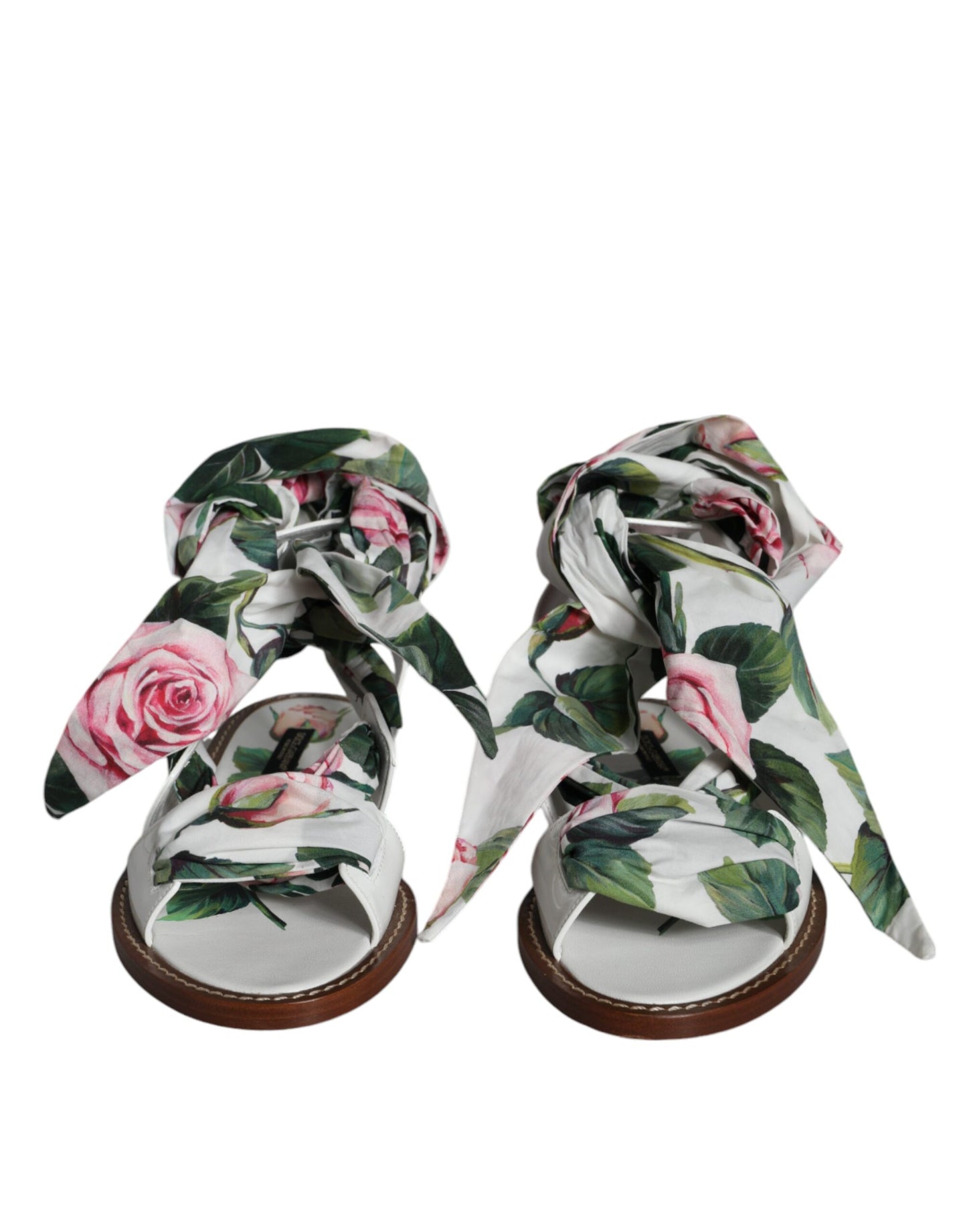 Dolce &amp; Gabbana Sandalen mit mehrfarbigem Blumendruck und Knöchelriemen