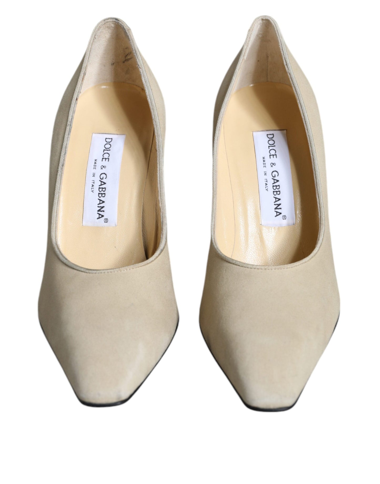 Dolce &amp; Gabbana Beige Wildleder High Heels Pumps Schuhe