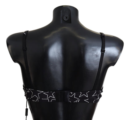 Dolce &amp; Gabbana – Schwarzer Millennials Star – Bügelloser Baumwoll-BH