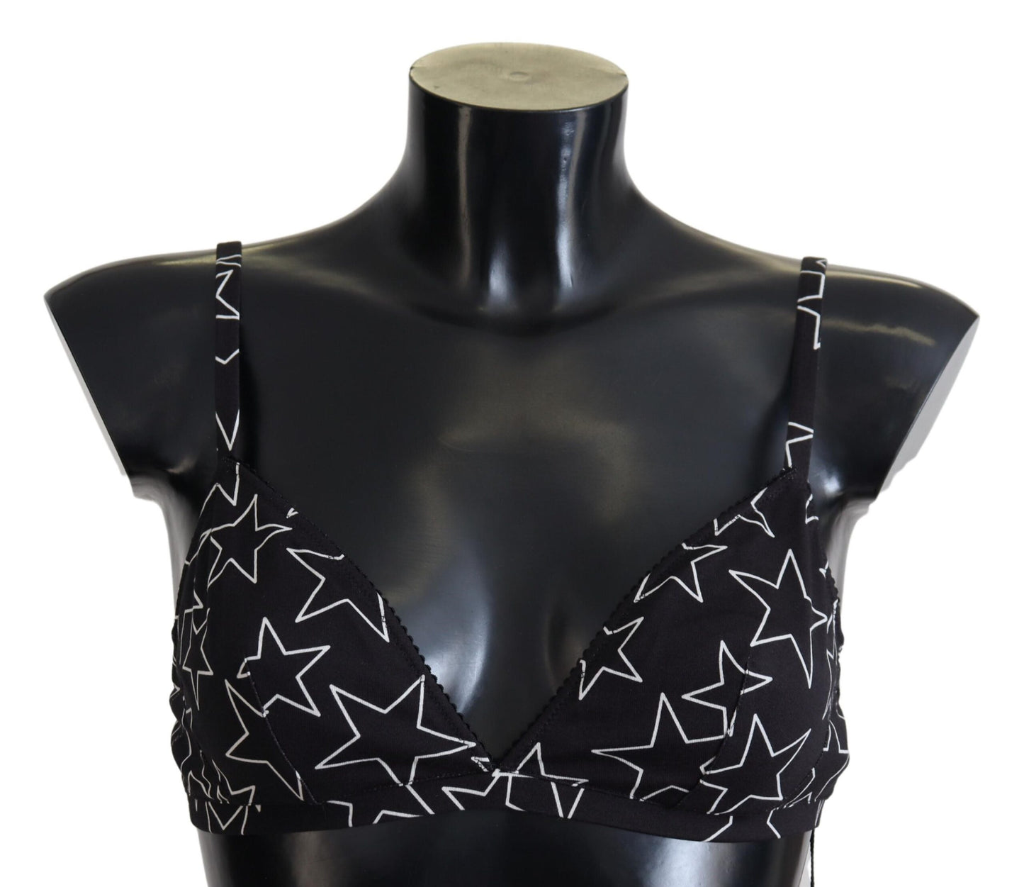 Dolce &amp; Gabbana – Schwarzer Millennials Star – Bügelloser Baumwoll-BH