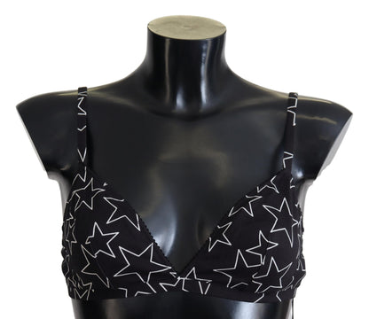 Dolce &amp; Gabbana – Schwarzer Millennials Star – Bügelloser Baumwoll-BH