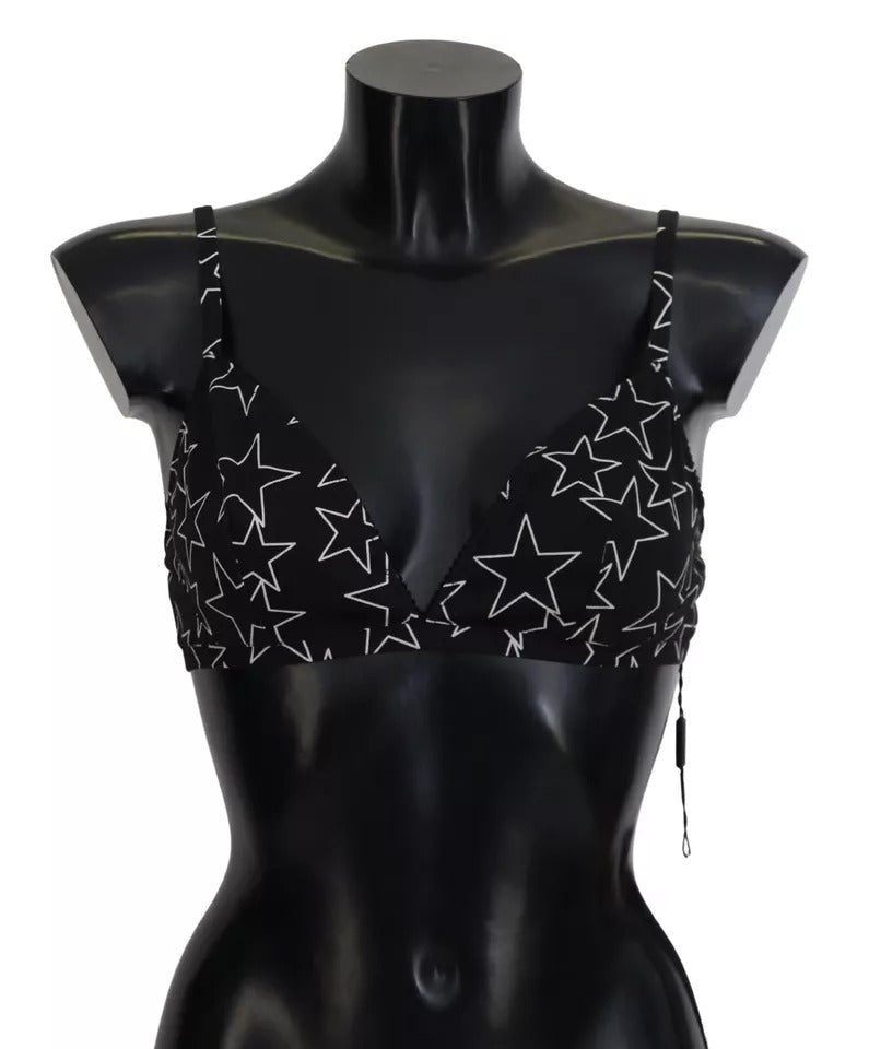 Dolce &amp; Gabbana – Schwarzer Millennials Star – Bügelloser Baumwoll-BH
