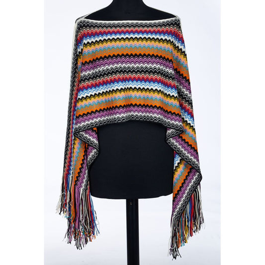 Missoni Mehrfarbiger Wollponcho für Damen