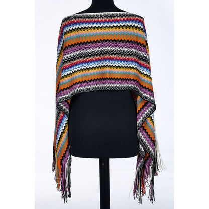 Missoni Mehrfarbiger Wollponcho für Damen