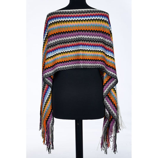 Missoni Mehrfarbiger Wollponcho für Damen