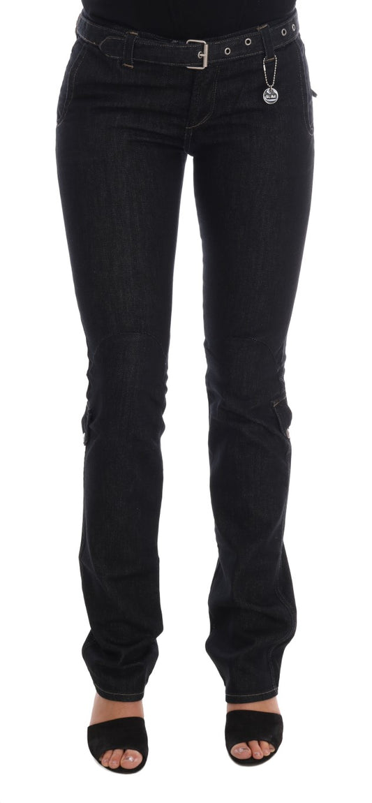 Costume National – Blaue Slim-Fit-Jeans aus Stretch-Baumwolle