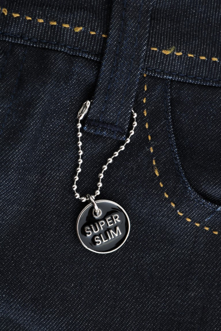 Costume National – Blaue Slim-Fit-Jeans aus Stretch-Baumwolle