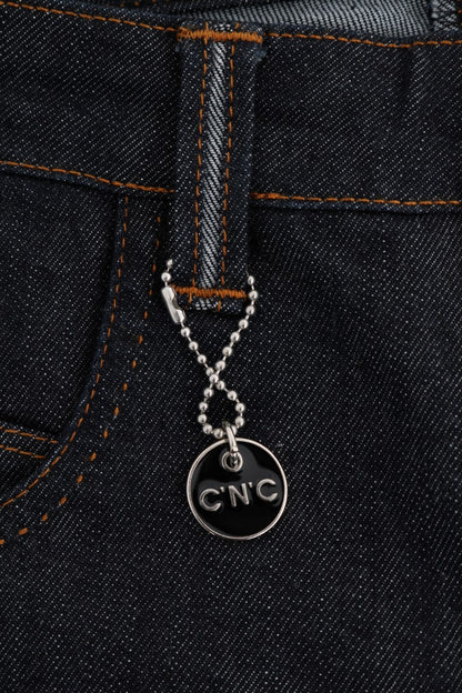 Costume National – Blaue Slim-Fit-Jeans aus Stretch-Baumwolle