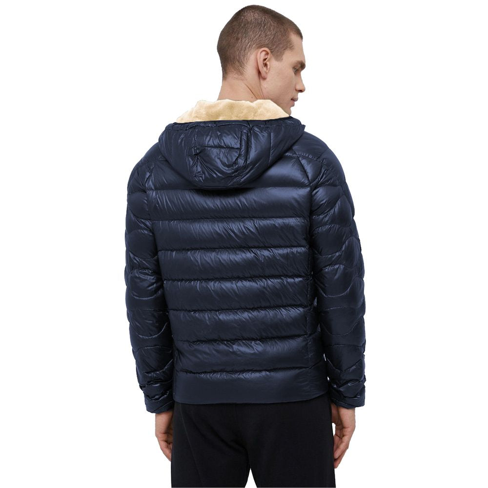 Refrigiwear – Blaue Nylonjacke für Herren mit schmaler Passform und Federpolsterung