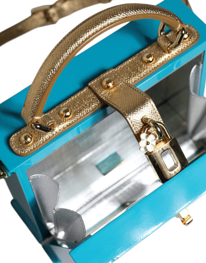 Dolce &amp; Gabbana Mehrfarbige Clutch aus Holz und Leder