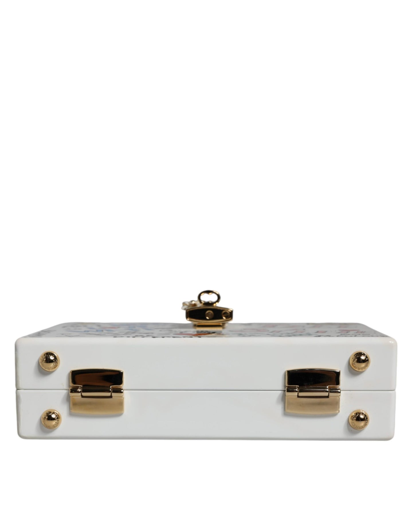 Dolce &amp; Gabbana – Clutch mit Graffiti-Print in Weiß